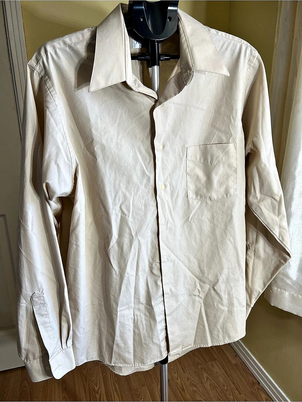 Van Heusen Poplin Wrinkle Free Long Sleeve Button Down Shirt XL